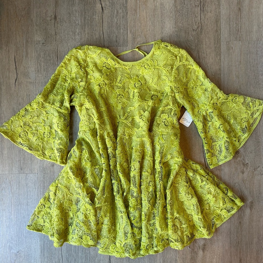 Free people chartreuse dress
